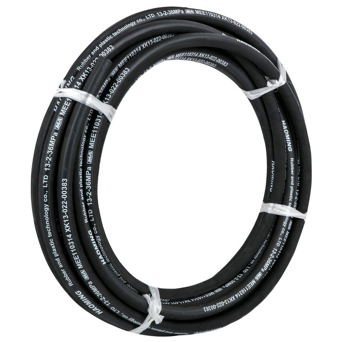 Hydraulic Hose 15m Rubber Hydraulic Hoses with 2 High-Tensile Steel Wire Braid, Inner Diameter 1/2 Inch, 5000 PSI Max, Bulk Hydraulic Hose -40 °F to 250 °F, Hydraulic Oil Flexible Hose