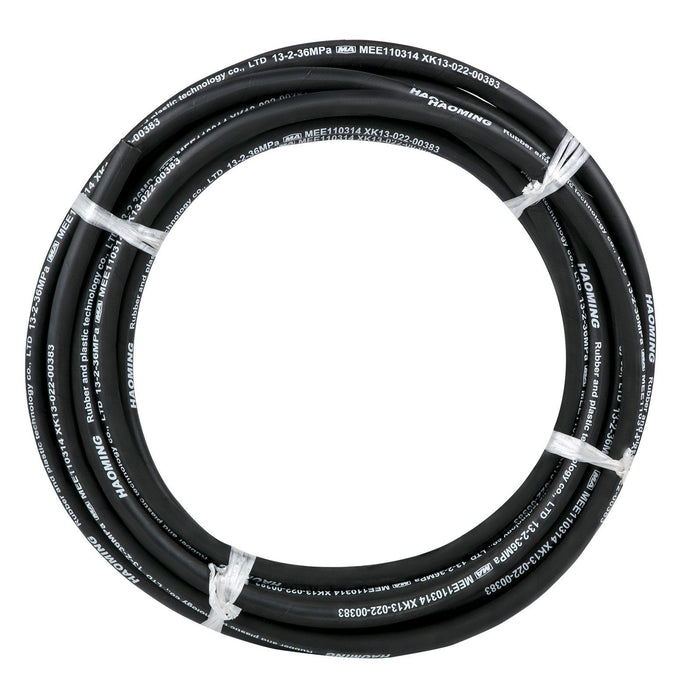 Hydraulic Hose 15m Rubber Hydraulic Hoses with 2 High-Tensile Steel Wire Braid, Inner Diameter 1/2 Inch, 5000 PSI Max, Bulk Hydraulic Hose -40 °F to 250 °F, Hydraulic Oil Flexible Hose