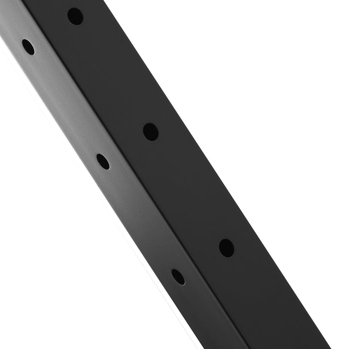 VEVOR Cable Railing Post, 42" x 1" x 2" Steel L-Shaped Hole Corner Railing Post, 12 Pre-Drilled Holes, SUS304 Stainless Steel Cable Rail Post with Horizontal and Curved Bracket, 1-Pack, Black, 106.7*2.5*5 cm