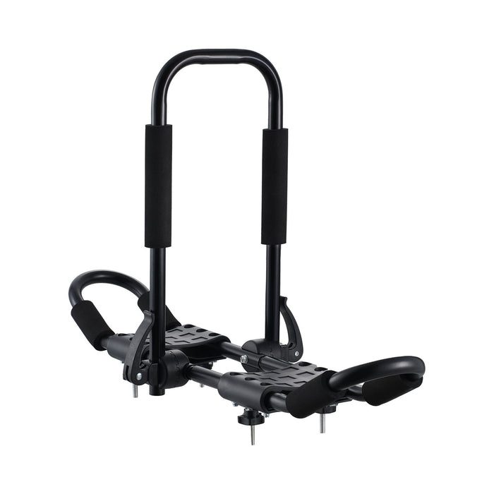 VEVOR Kayak Roof Rack 1 Pair J-Bar, Soft Roof Rack, Top Mount Tie Down, Carrier for kayak, Surf Board, Canoe, SUP, Ski Board, Mount on Car, SUV, Truck, 2 Kayaks