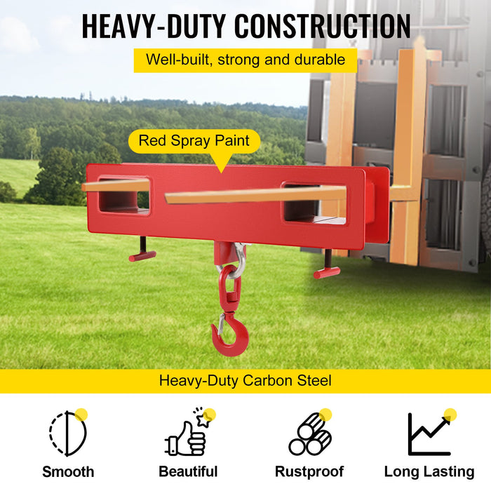 VEVOR Forklift Lifting Hook 6000 LBS Capacity Forklift Lifting Hoist Swivel Hook Mobile Crane Forklift Attachments
