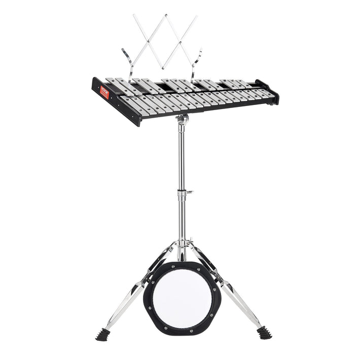 VEVOR 30 Note Glockenspiel Xylophone Bell Kit, Professional Percussion Instrument Set with Mallets, Drum Sticks, Music Stand,  8" Practice Pad, Adjustable Stand and Carrying Bag for Students & Adults