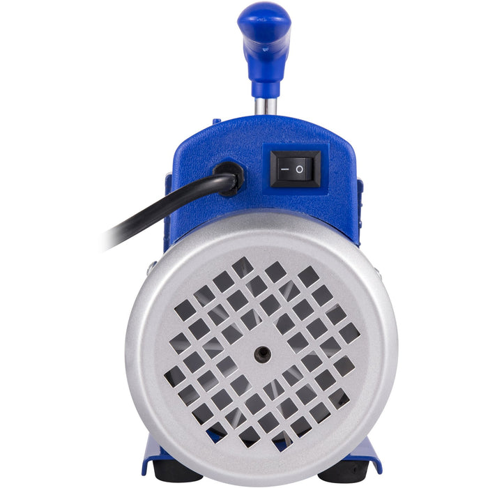 VEVOR 3CFM 84 L/M 1-Stage, Refrigerant Vacuum Pump Refrigeration Gauges A/C Air Conditioning 1440 RPM 1/4 HP, 3 pcs hoses 800 PSI Refrigeration Gauges