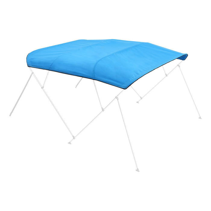 VEVOR 4 Bow Boat Bimini Tops, 600D Polyester Canopy, Waterproof & Sun Protection Boat Awning Canopy with Storage Bag, Bimini Top Replacement, 96"Lx(91"-96")W, Pacific Blue (Support Frame Not Included)