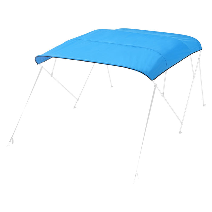 VEVOR 4 Bow Boat Bimini Tops, 600D Polyester Canopy, Waterproof & Sun Protection Boat Awning Canopy with Storage Bag, Bimini Top Replacement, 96"Lx(91"-96")W, Pacific Blue (Support Frame Not Included)