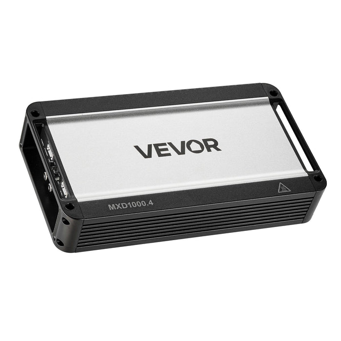 Car Audio Amplifier, 4-Channel Bridgeable Car Amplifier, Multichannel Class D Stereo Amp, Max. 4 x 500W at 4 Ohms / 4 x 1000W at 2 Ohms, High Output, for SUVs, Pickups, and Off-Road Vehicles