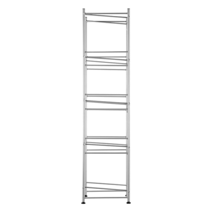 VEVOR 5 Tiers Water Jug Holder, 5 Gallon Water Bottle Holder, Single Row Water Bottle Rack for 5 Bottles, Heavy Duty Water Jug Rack for Kitchen, Office, Living Room, Silver