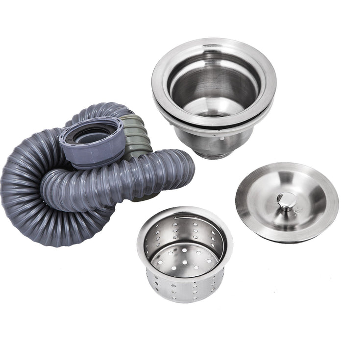 VEVOR Handmade Sink Non-magnetic Stainless Steel Kitchen Sink Hand Made 1 Compartment 44.4 x 41.9 x 25.4 cm Capacity Huge Tub Sink for Farmhouse Cafe Shop Hospital