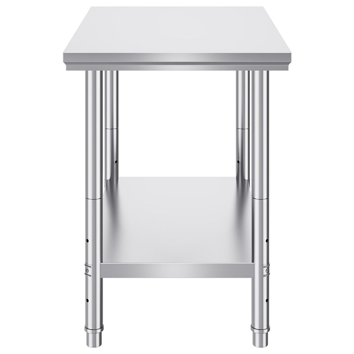 VEVOR 910x610mm Stainless Steel Kitchen Bench Commercial Work Food Prep Table