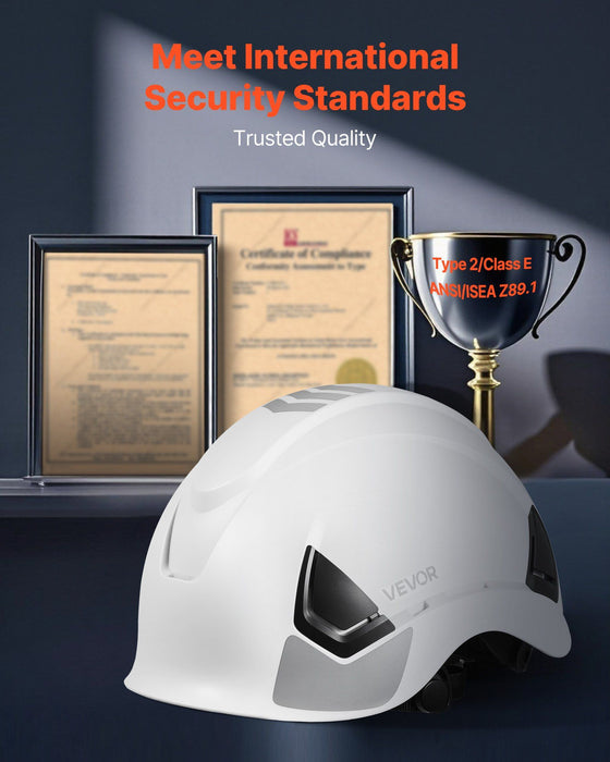 Construction Safety Helmet, ANSI/ISEA Z89.1 Approved ABS Safety Hard Hat with 6-Point Ratchet Suspension, Adjustable Vented Hardhat for Men Women Adults, for Outdoor Indoor Industrial Workwear