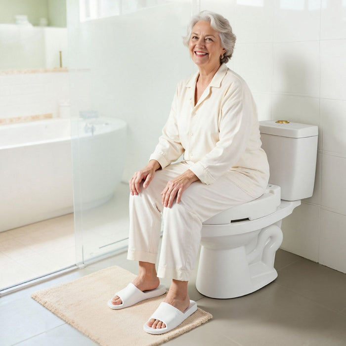 Raised Toilet Seat, 136.1 kg Load Capacity, 88.9 mm Lift Height, Commode Elevated Toilet Seat Riser with Enlarged Opening for Seniors, Elderly, Handicap, Disabled, Adults, Fits Elongated Bowl