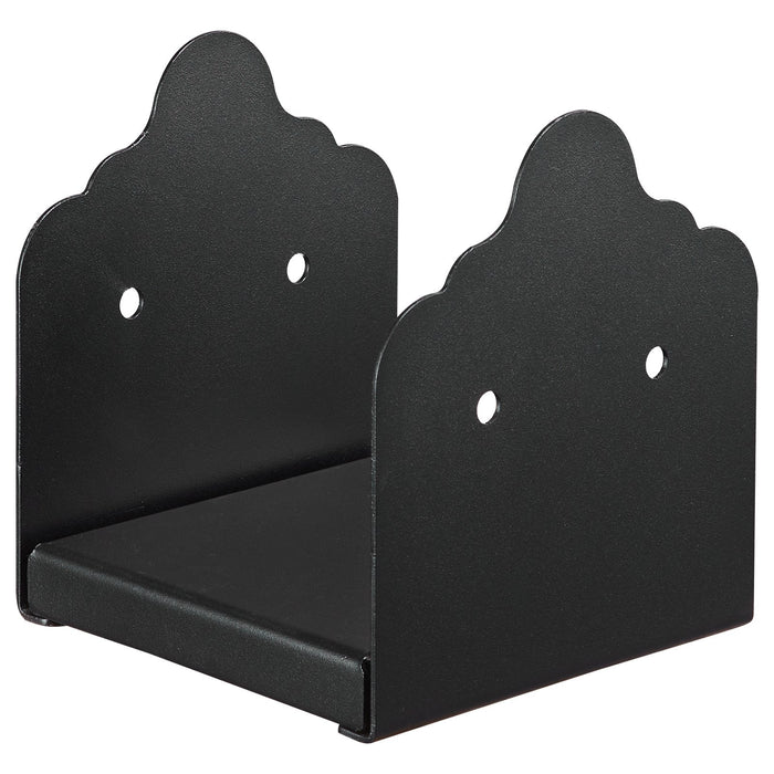 VEVOR 6x6 Post Base 2 Pcs, Inner Size 5.9x5.55 inch / 150x141 mm Post Brackets, Heavy Duty Carbon Steel Decking Posts, Wood Posts Brackets for Pavilion Deck Railing Support Deck Base Plate, Black