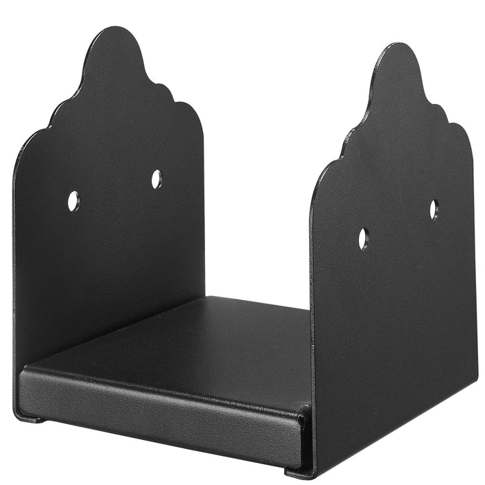 VEVOR 6x6 Post Base 2 Pcs, Inner Size 5.9x5.55 inch / 150x141 mm Post Brackets, Heavy Duty Carbon Steel Decking Posts, Wood Posts Brackets for Pavilion Deck Railing Support Deck Base Plate, Black