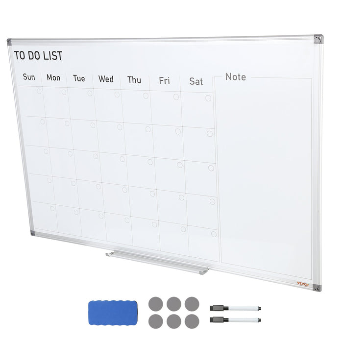 VEVOR Magnetic Whiteboard Dry Erase Board 36" x 24" Wall Mounted for Office