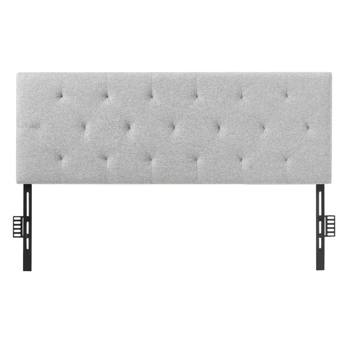 VEVOR Headboard, Full Size Headboard with Adjustable Height, Comfortable Diamond Tufted for Full Size Bed, W 56.3 x Hï¼?5.6-47.4）inches, Ideal for Bedroom, Hotel, Homestay, Dormitory, Light Grey