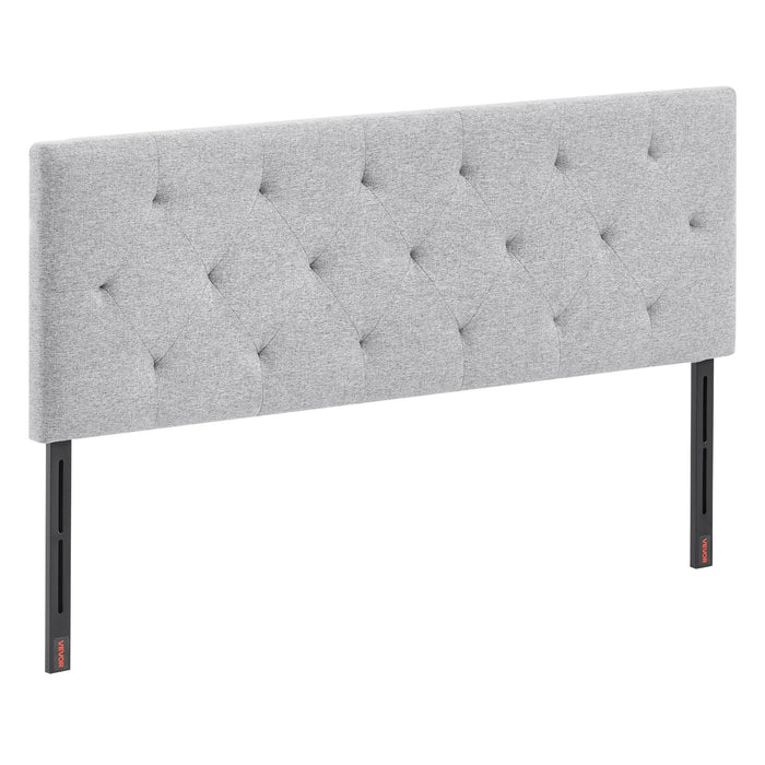 VEVOR Headboard, Full Size Headboard with Adjustable Height, Comfortable Diamond Tufted for Full Size Bed, W 56.3 x Hï¼?5.6-47.4）inches, Ideal for Bedroom, Hotel, Homestay, Dormitory, Light Grey