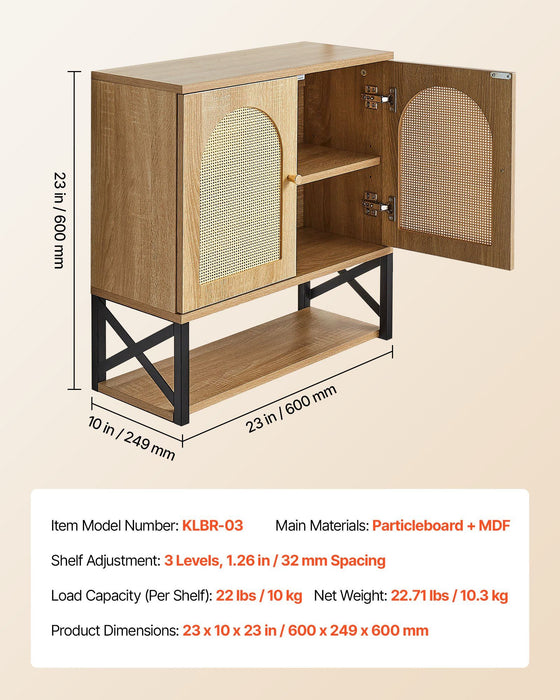 Bathroom Wall Cabinet, with 2 Doors and Adjustable Shelf, Over the Toilet Storage Medicine Cabinet Wall Mounted, Hanging Organizer with Shelves & Open Partition for Laundry Room Kitchen Restroom