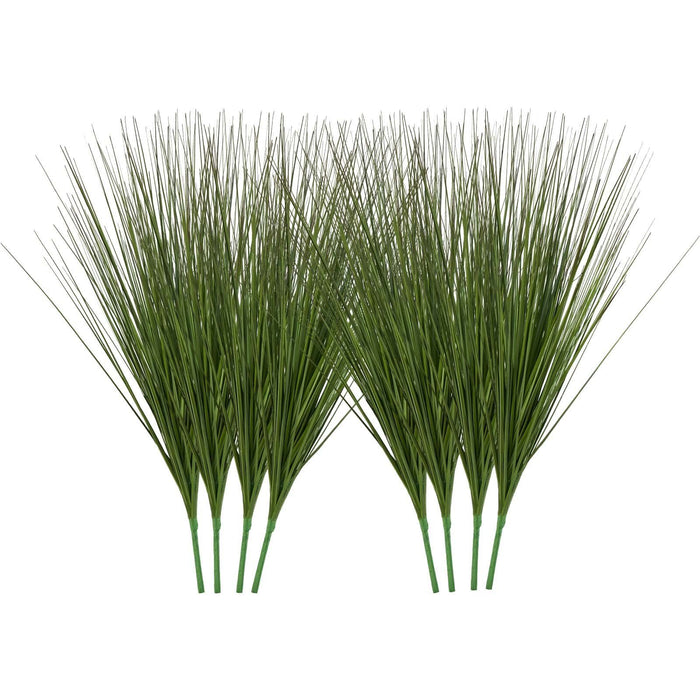 Artificial Grass Plant, 686mm Faux Onion Grass Fake Greenery Shrubs Plant, Premium PVC for Indoor Outdoor House Home Garden Office Room Décor, Housewarming, 8 Pack Green