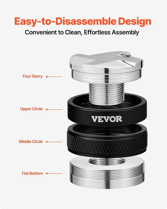 VEVOR 53mm Coffee Distributor 2-in-1 Adjustable Espresso Distributor for Home
