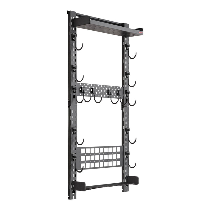 Gun Rack Wall Mount, Heavy Duty Steel, Indoor Rifle Shotgun Rack with Magazine Holder, MOLLE Panel, Gun Accessories Display Storage Holder, Hold Up to 5 Rifles or Shotguns, for Tactical Gear