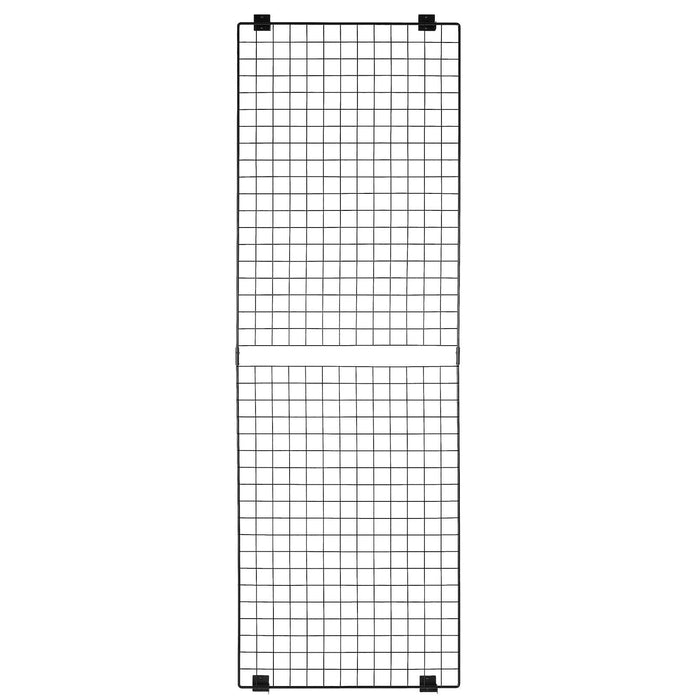 3 Packs Grid Wall Panels, 610 x 1828 mm Wire Grid Panels Display Rack, Wall-Mounted Art Display Shelf, Black Carbon Steel Wall Hanging Gridwall for Craft Show, Decoration, Storage, Notice Board