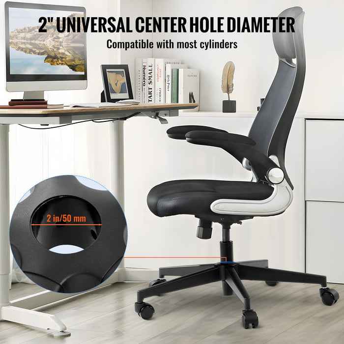VEVOR Office Chair Base Replacement, 710 mm, 1134 kg Static Load Capacity, Heavy Duty Universal Computer Desk Chair Stool Base Part with Reinforced Metal Legs, Desk Chair Base Replacement Parts, Black