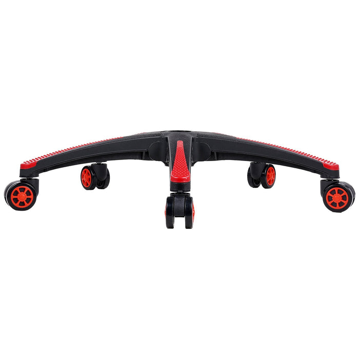 VEVOR Office Chair Base Replacement, 710 mm, 1134 kg Static Load, Heavy Duty Universal Computer Desk Chair Stool Base Part with 5 Casters and Reinforced Legs, Desk Chair Base Replacement, Black + Red