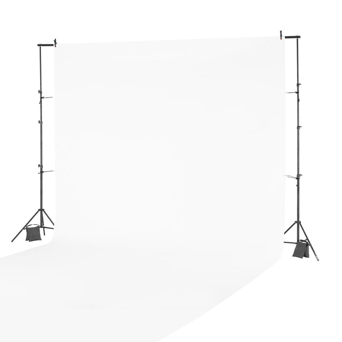 VEVOR Backdrop Stand, 298 x 300 cm Adjustable Photo Backdrop Stand Kit, Portable Background Backdrop Stand with 4 Crossbars, Heavy Duty Projector Screen Stand, for Wedding, Photo Video Studio & Party