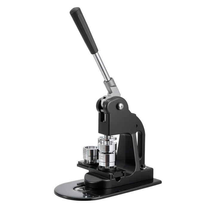 Button Maker Machine, 25 mm, Pin Maker Machine with 500pcs Button Parts, Circle Cutter, Hex Wrenches and Magic Book, Ergonomic Handle, for DIY Badges, Personalized Pins and Key Chains, Black