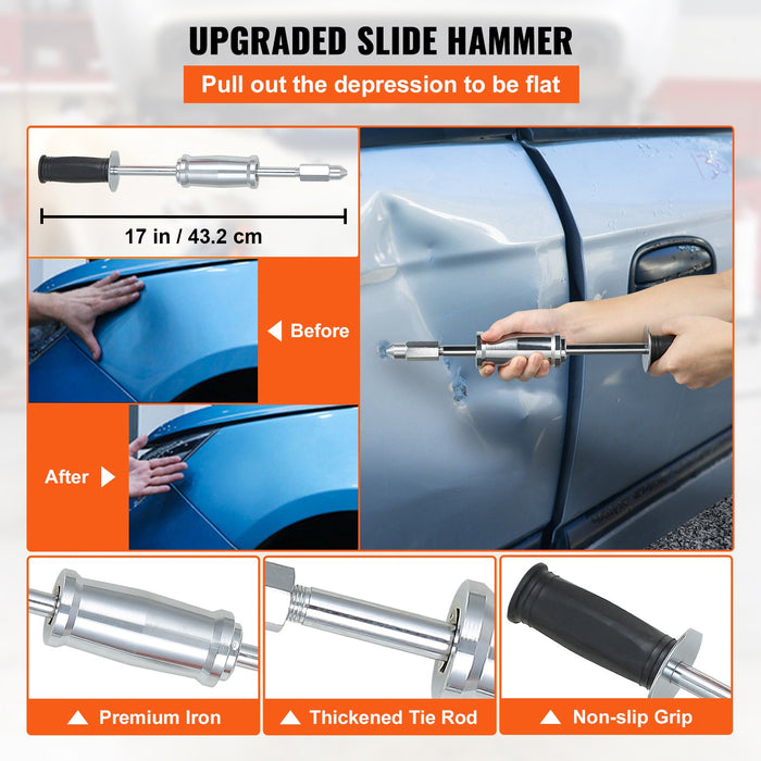 VEVOR Stud Welder Kit, 1600A Stud Welder Dent Repair Kit, 800VA Spot Welder Stud, 220V Stud Gun Dent Puller Kit with Complete Accessories, Dent Welder Repair for Auto Body Repairing