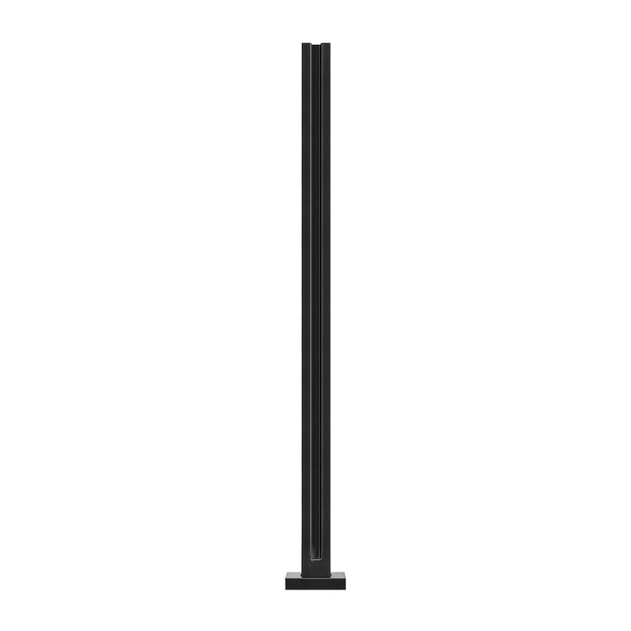 VEVOR Glass Clamp 37.4" H Railing Bracket for 0.39 "-0.47 " Glass Black Black