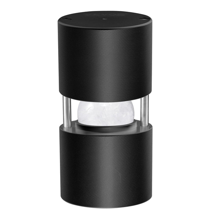 Ice Ball Press Kit, Aviation Aluminum Ice Press with Ice Block Mold, Large Mat, Tong, Drip Tray, One Glass, Round Ice Ball Maker 2.4"/60 mm Ice Sphere, for Whiskey, Cocktail on Party & Holiday