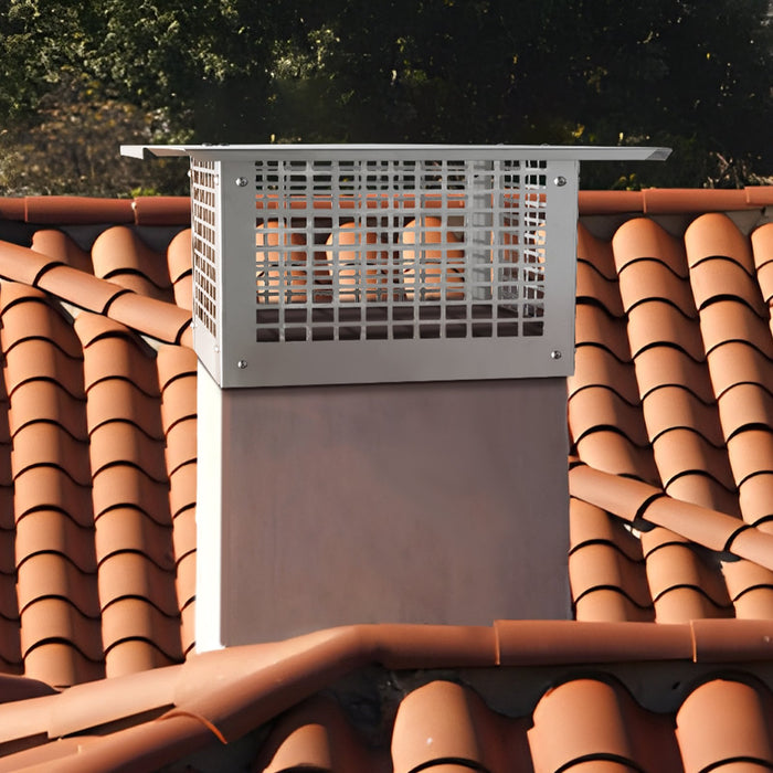 VEVOR Chimney Cap 13â€?x 9â€?304Stainless Steel Fireplace Flue Caps Cover Mesh