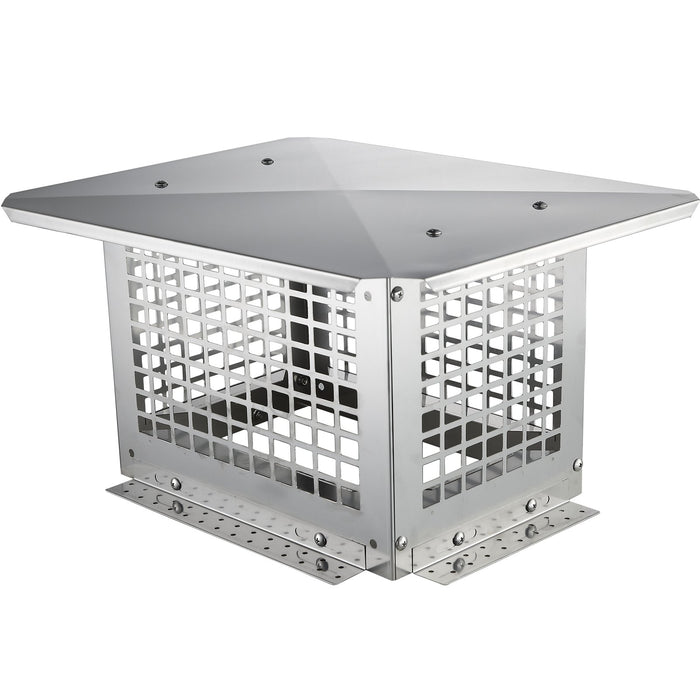 VEVOR Chimney Cap 13â€?x 9â€?304Stainless Steel Fireplace Flue Caps Cover Mesh