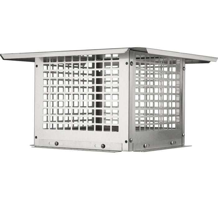 Chimney Cap 304.8 x 304.8mm, 304 Stainless Steel Fireplace Chimney Cover, Not Easily Toppled & Practical Accessories & Easy Installation, Fits Mesh Flue Covers Outside Clay Flue Shingles, Silver