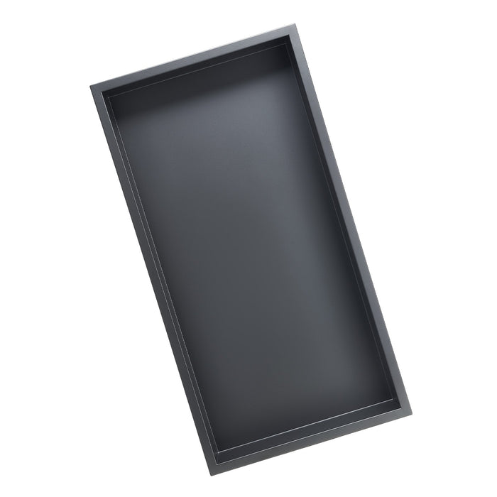 VEVOR Shower Niche, 33.0 x 63.5 x 10.2 cm Recessed Wall Niche, Heavy-duty Stainless Steel Modern Soap & Shampoo Storage Organizer, Sealed Waterproof, Durable & Easy to Install, Black for Bathroom