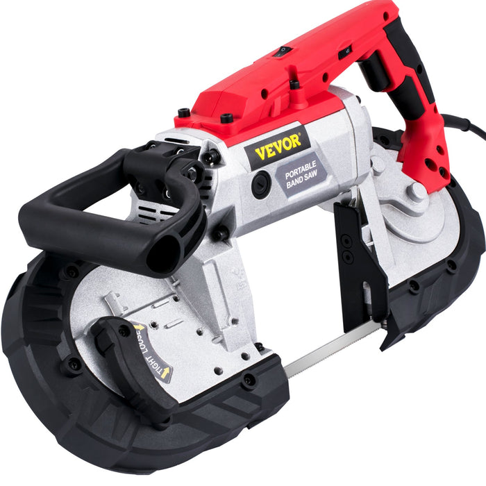 VEVOR Variable-Speed 127mm Deep Cut Portable Band Saw 220V 10Amp Motor Handheld