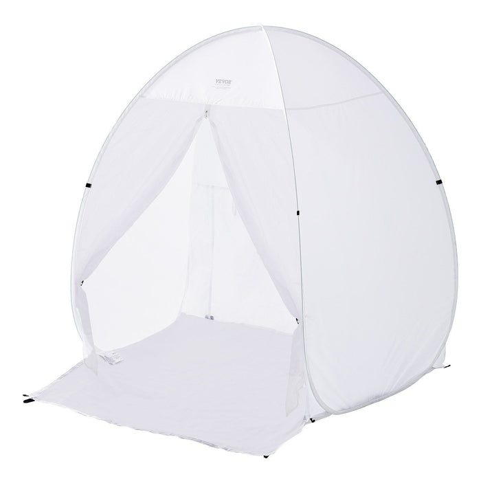 Spray Paint Shelter, 60 x 60 x 70 in Pop-Up Portable Spray Paint Tent with Built-In Floor, Exhaust Window and Storage Bag, Foldable Paint Booth for Furniture, DIY Hobby Tool Painting Station