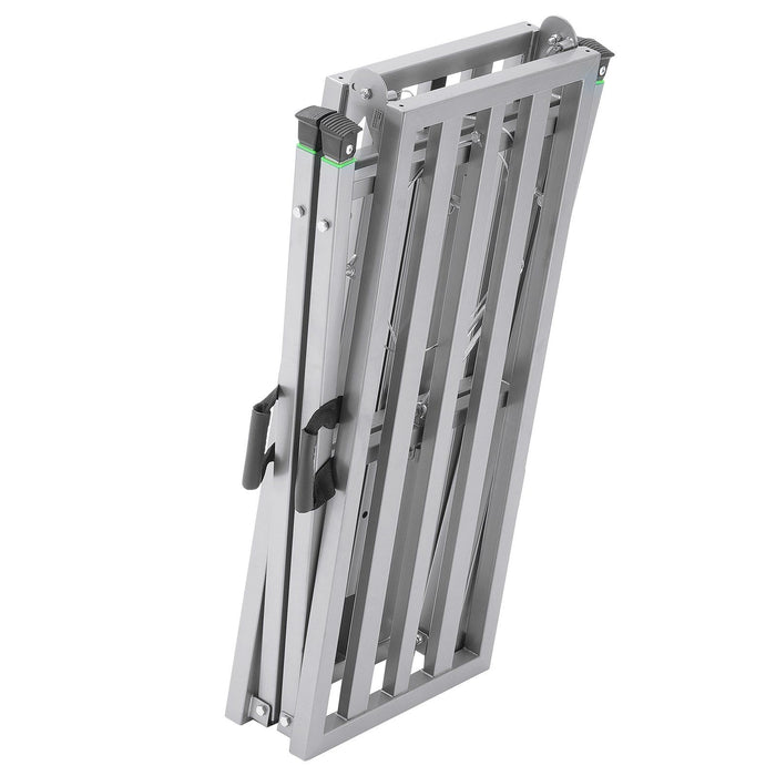 Work Platform, 4 Gear Adjustable Height, Folding Alloy Steel Step Ladder, Portable Scaffolding Platform, 400 kg Load Capacity, Non-Slip Rubber Feet, Drywall Painting Stool, Cleaning & Washing