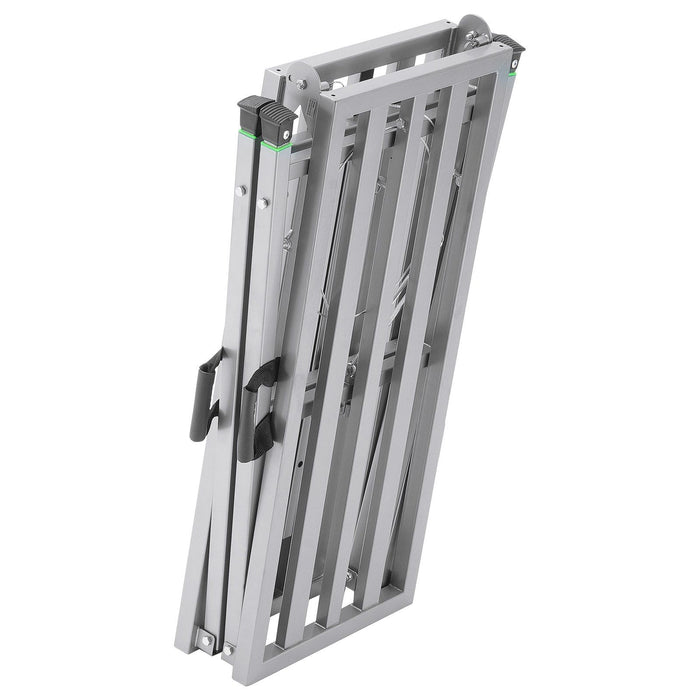 Work Platform, 4 Gear Adjustable Height, Folding Alloy Steel Step Ladder, Portable Scaffolding Platform, 400 kg Load Capacity, Non-Slip Rubber Feet, Drywall Painting Stool, Cleaning & Washing