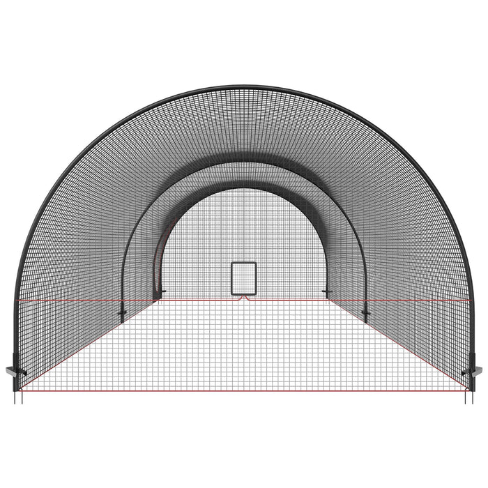 VEVOR Baseball Batting Cage, Softball and Baseball Batting Cage Net and Frame, 22x12x8ft Practice Portable Cage Net with Carry Bag, Heavy Duty Enclosed Pitching Cage, for Backyard Batting Hitting Training 670CM