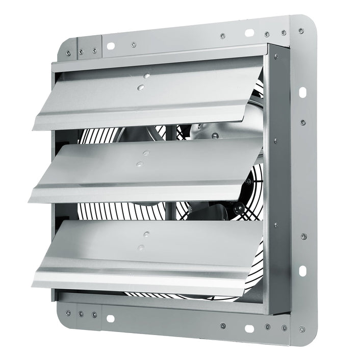VEVOR Shutter Exhaust Fan, 305 mm High-speed 1400RPM 1084 CFM, Aluminum Wall Mount Attic Fan with AC-motor, Ventilation and Cooling for Greenhouses, Garages, Sheds, Shops