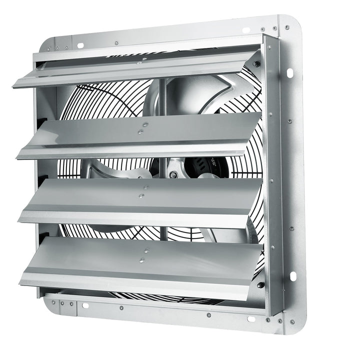 VEVOR Shutter Exhaust Fan, 406 mm High-speed 1400RPM 1506 CFM, Aluminum Wall Mount Attic Fan with AC-motor, Ventilation and Cooling for Greenhouses, Garages, Sheds, Shops