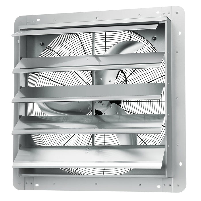 VEVOR Shutter Exhaust Fan, 610 mm High-speed 1400RPM 2892 CFM, Aluminum Wall Mount Attic Fan with AC-motor, Ventilation and Cooling for Greenhouses, Garages, Sheds, Shops