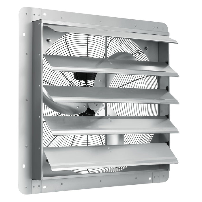VEVOR Shutter Exhaust Fan, 610 mm High-speed 1400RPM 2892 CFM, Aluminum Wall Mount Attic Fan with AC-motor, Ventilation and Cooling for Greenhouses, Garages, Sheds, Shops