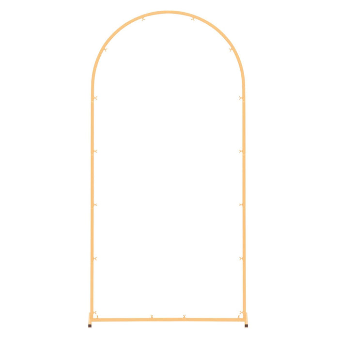 VEVOR Arch Backdrop Stand, 2 x 1 m, Stable Structure, Easy Assembly, 1 Set Gold Metal Arch Backdrop Stand for Wedding, Birthday Party, Graduation, Holiday Celebration, and Ceremony Decoration