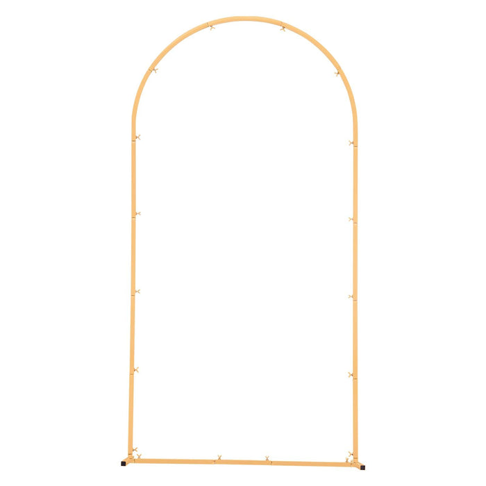 VEVOR Arch Backdrop Stand, 2 x 1 m, Stable Structure, Easy Assembly, 1 Set Gold Metal Arch Backdrop Stand for Wedding, Birthday Party, Graduation, Holiday Celebration, and Ceremony Decoration