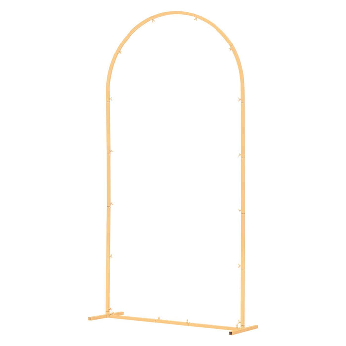 VEVOR Arch Backdrop Stand, 2 x 1 m, Stable Structure, Easy Assembly, 1 Set Gold Metal Arch Backdrop Stand for Wedding, Birthday Party, Graduation, Holiday Celebration, and Ceremony Decoration