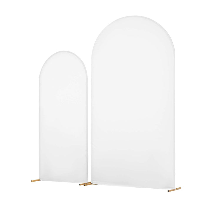 VEVOR Arch Backdrop Stand, Set of 2, 2.2 m and 1.8 m, Stable Structure, Easy Assembly, Gold Metal Arch Backdrop Stand with Cover for Wedding, Birthday Party, Celebration, and Ceremony Decoration