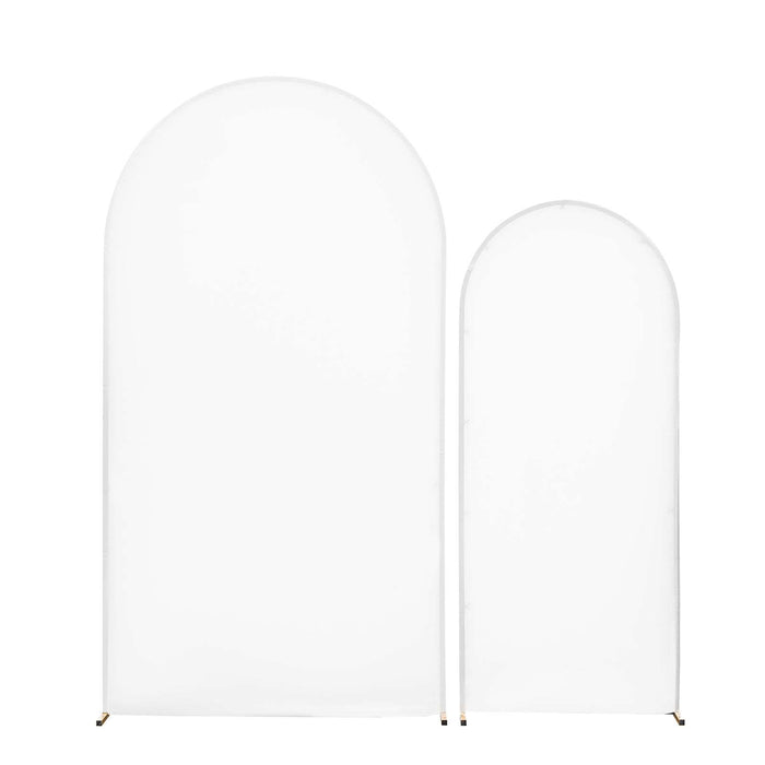 VEVOR Arch Backdrop Stand, Set of 2, 2.2 m and 1.8 m, Stable Structure, Easy Assembly, Gold Metal Arch Backdrop Stand with Cover for Wedding, Birthday Party, Celebration, and Ceremony Decoration